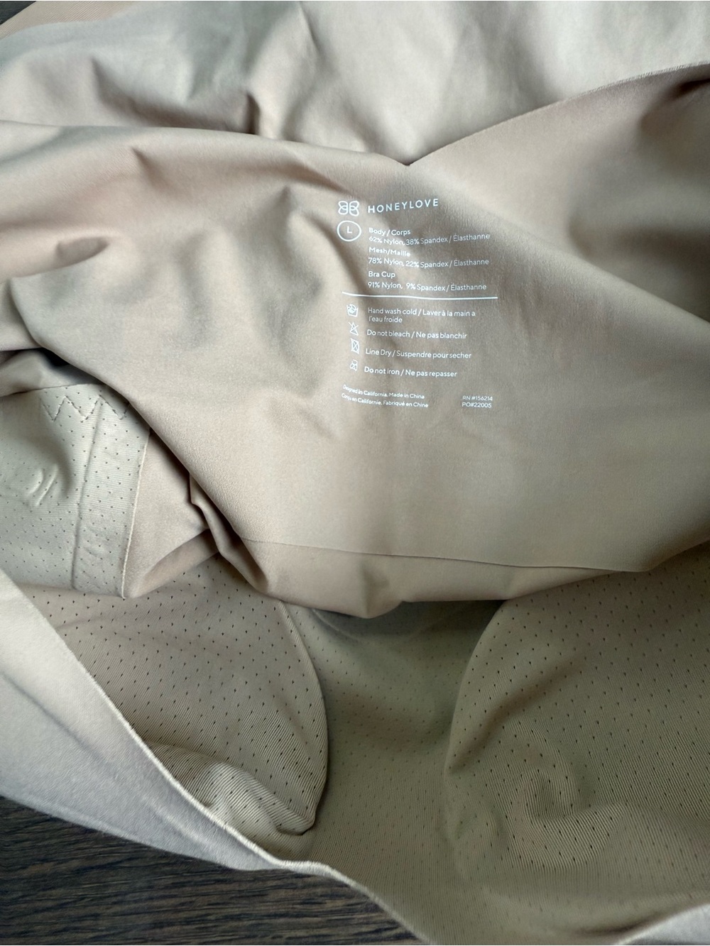 Honeylove LiftWear Tank Shapewear Cami NWT Beige Size Large - Picture 3 of 6